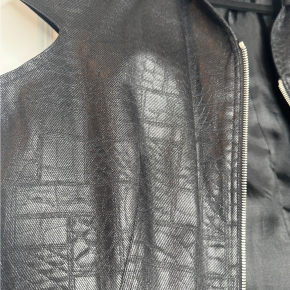 Juliana Women’s Front Zip Crocodile Pattern Vest Jacket, Sz 14 - Picture 4 of 9